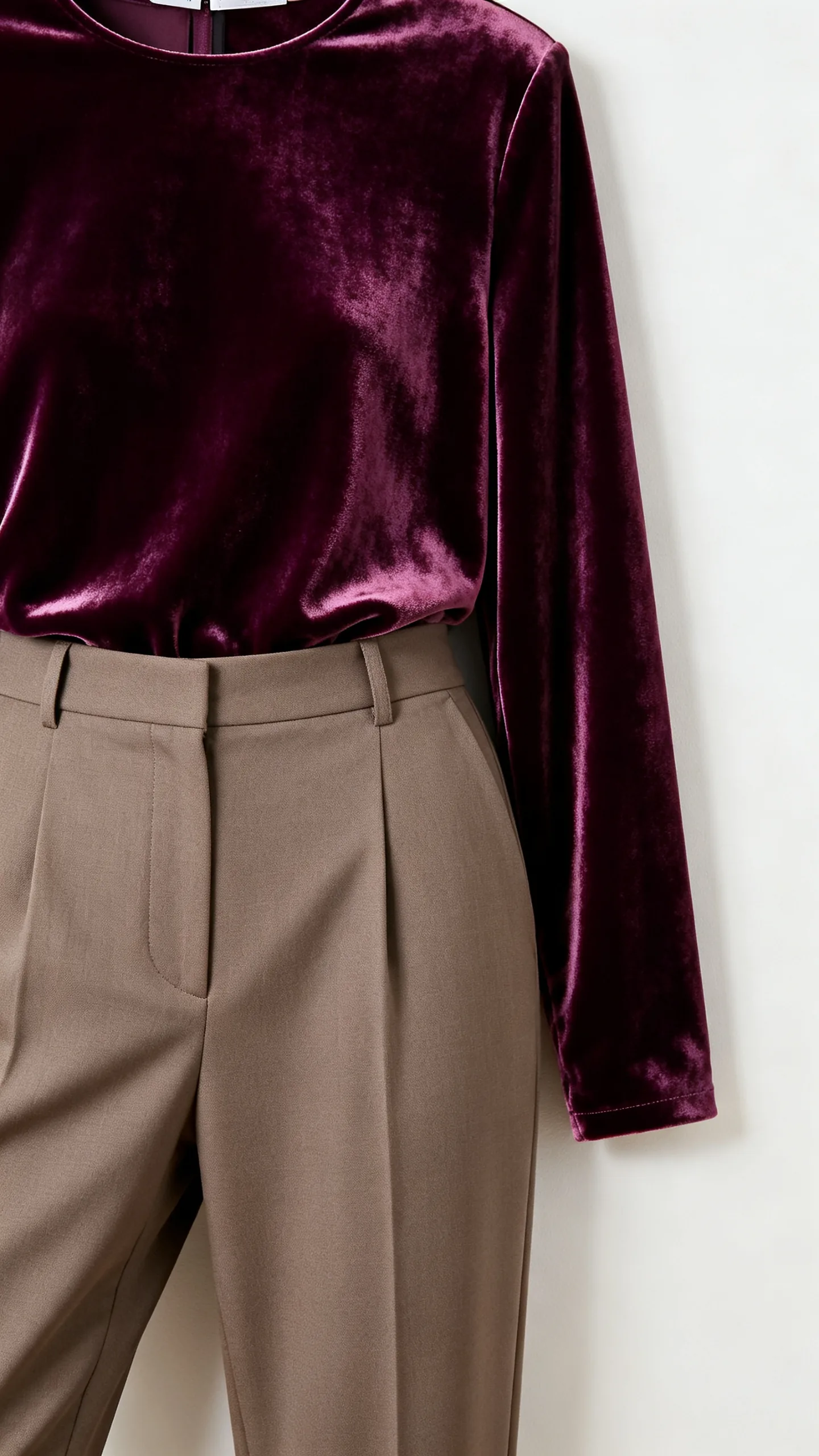 Velvet Top With Tailored Pants