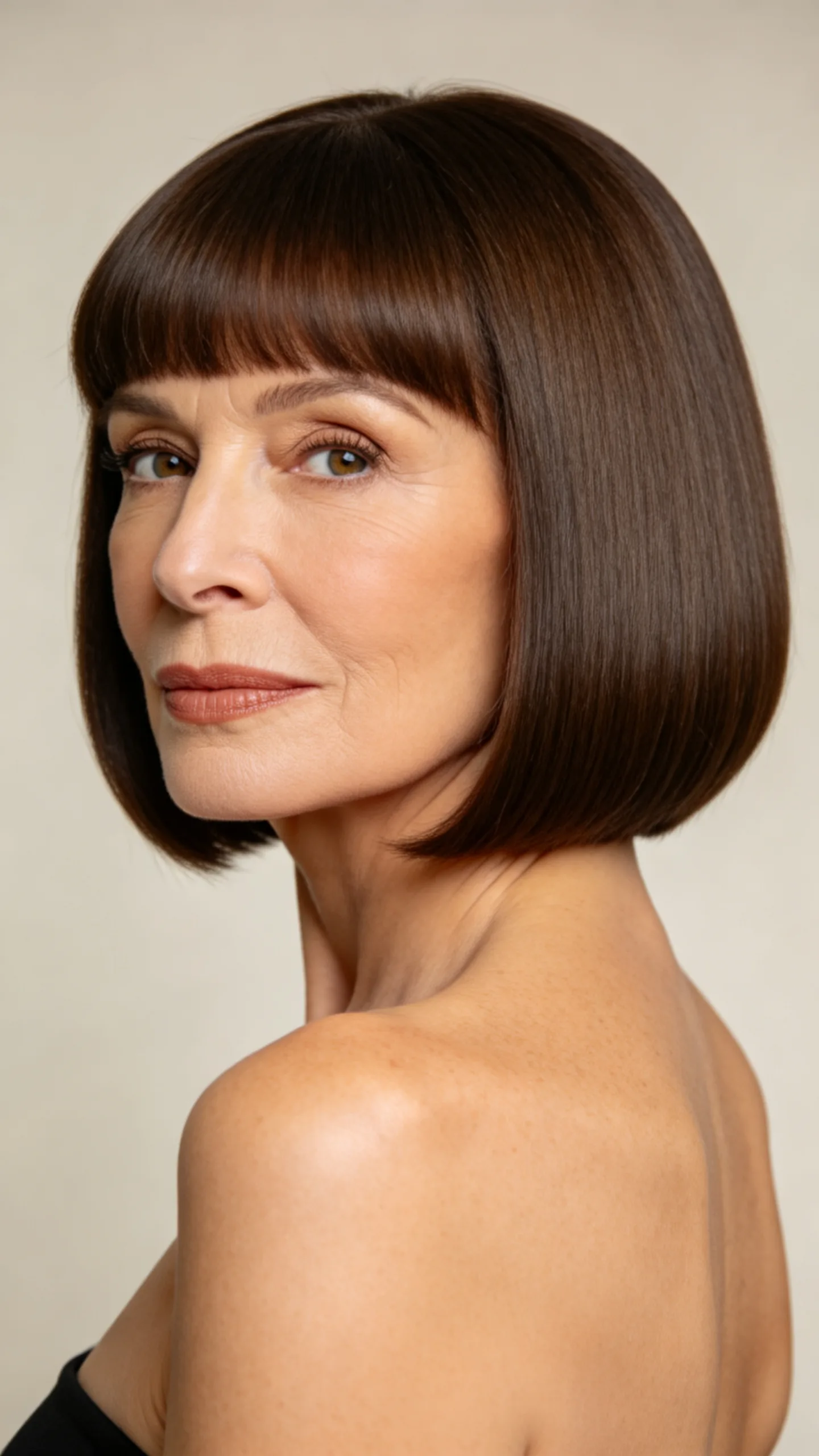 1. Classic Chin-Length Wedge with Tapered Nape