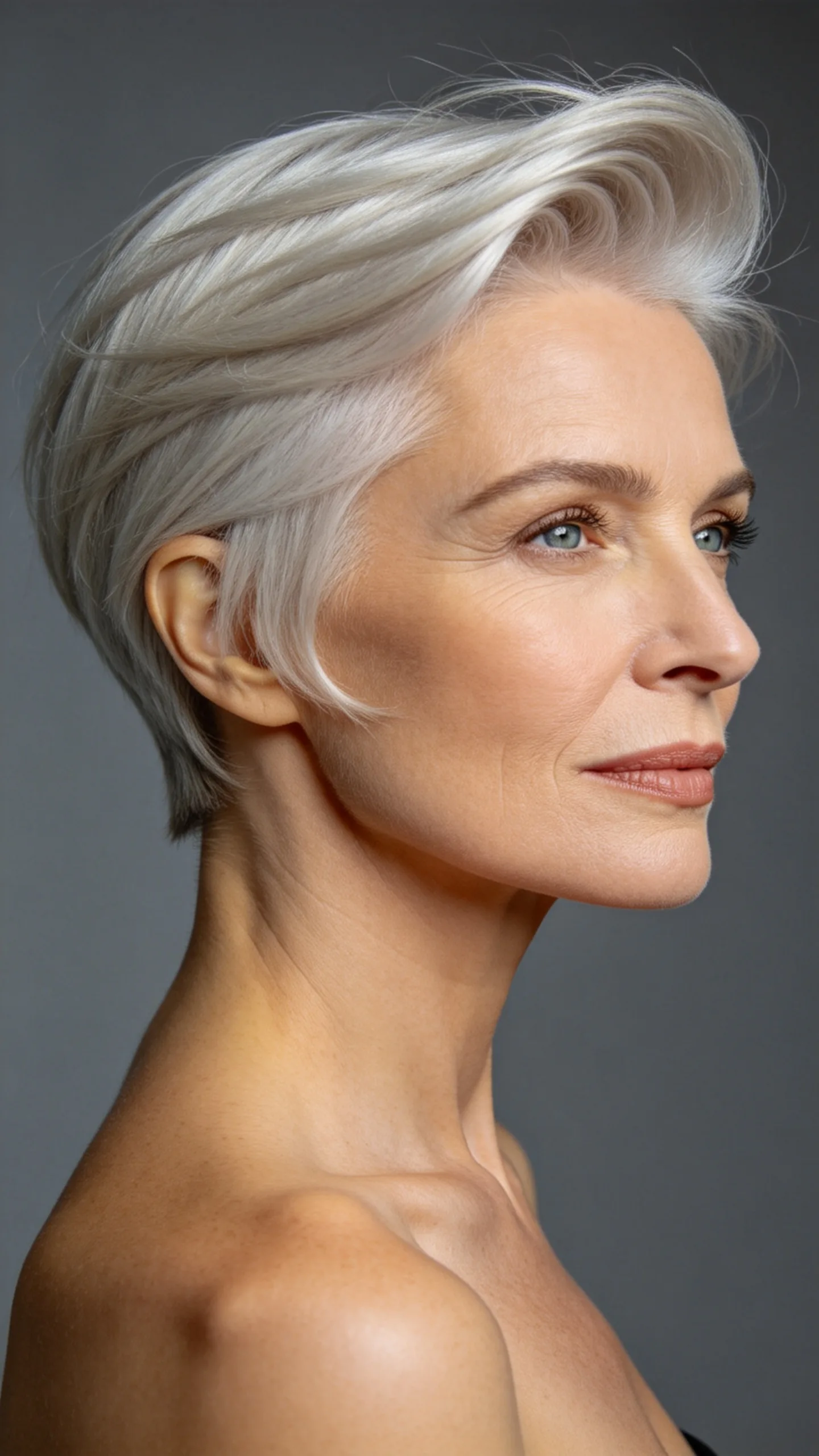 2. Silver Wedge Bob With Feathered Layers