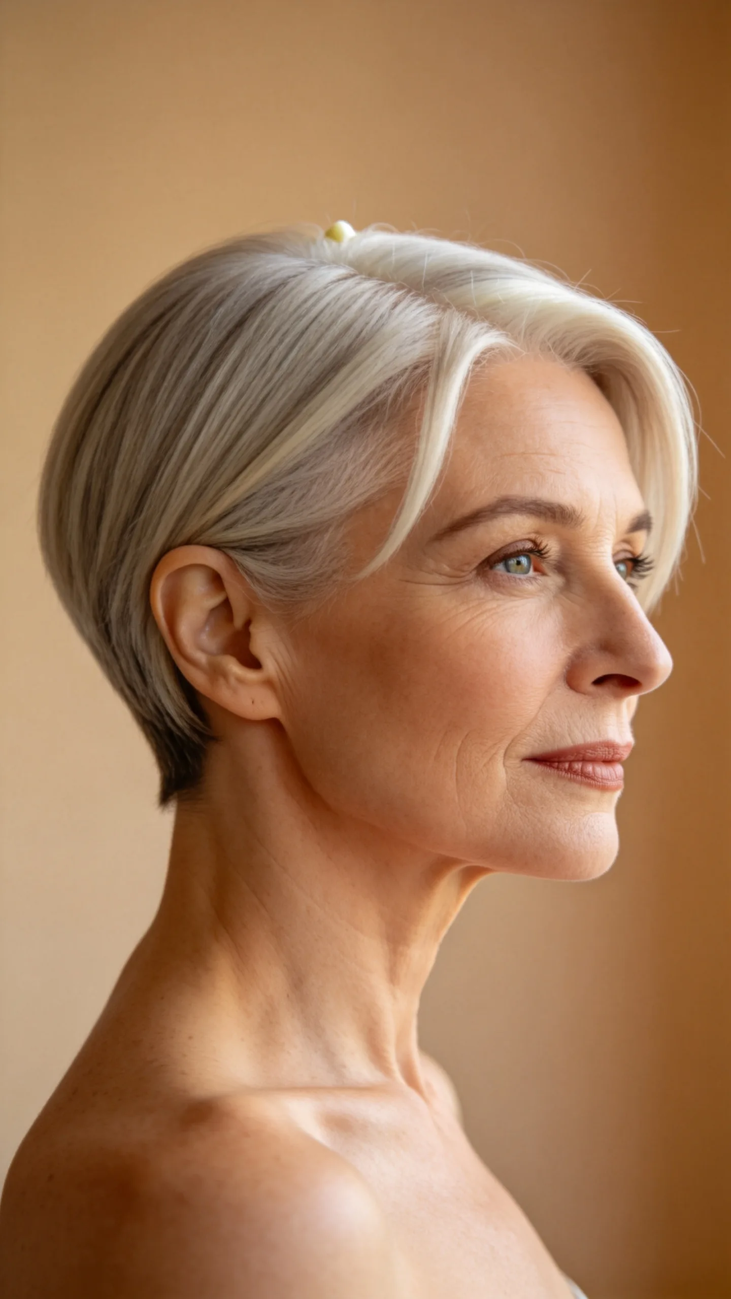 2. Tapered Pixie with Soft Temple Pieces