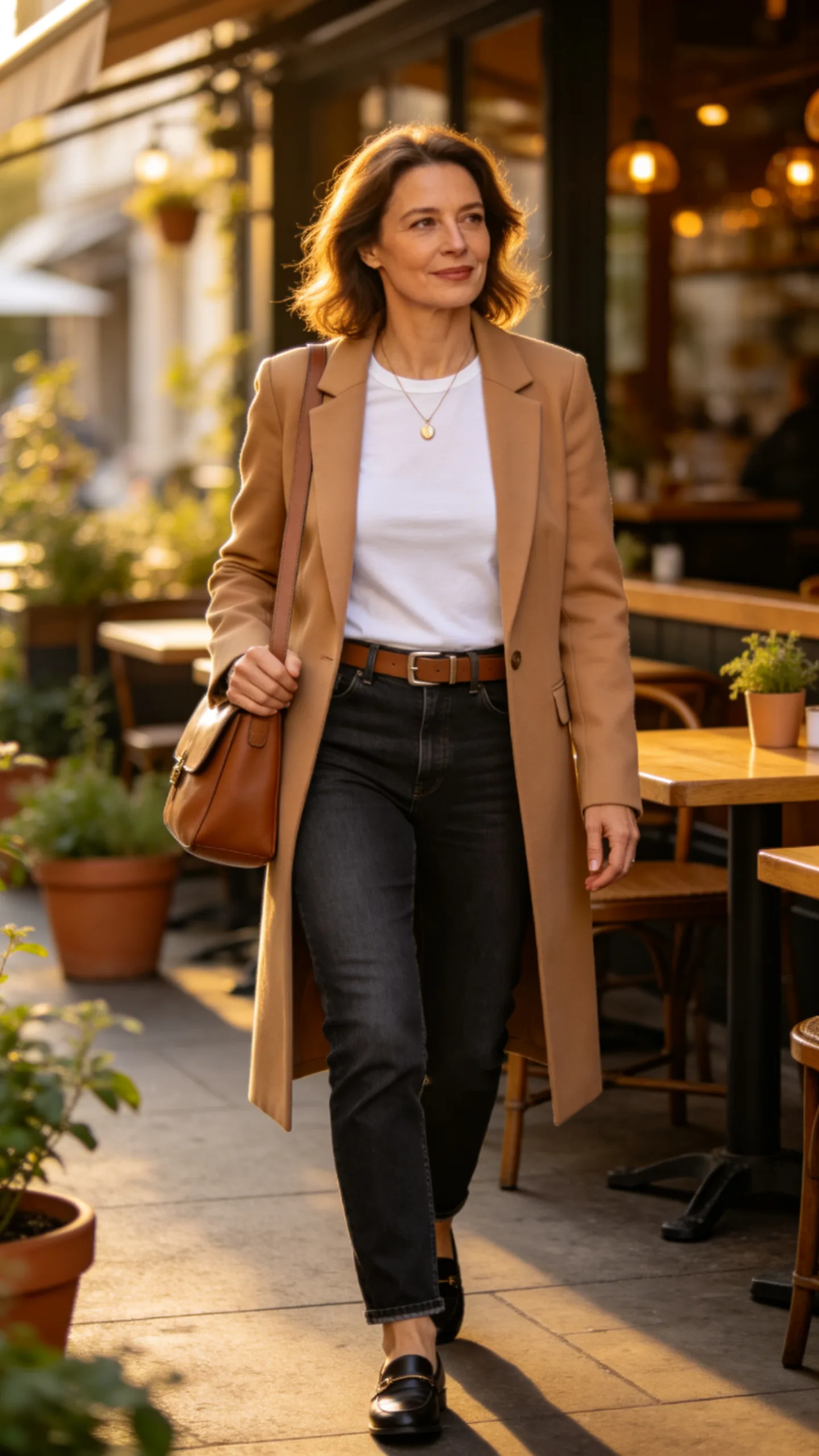 3. Dark-Wash Jeans With a Soft Blazer