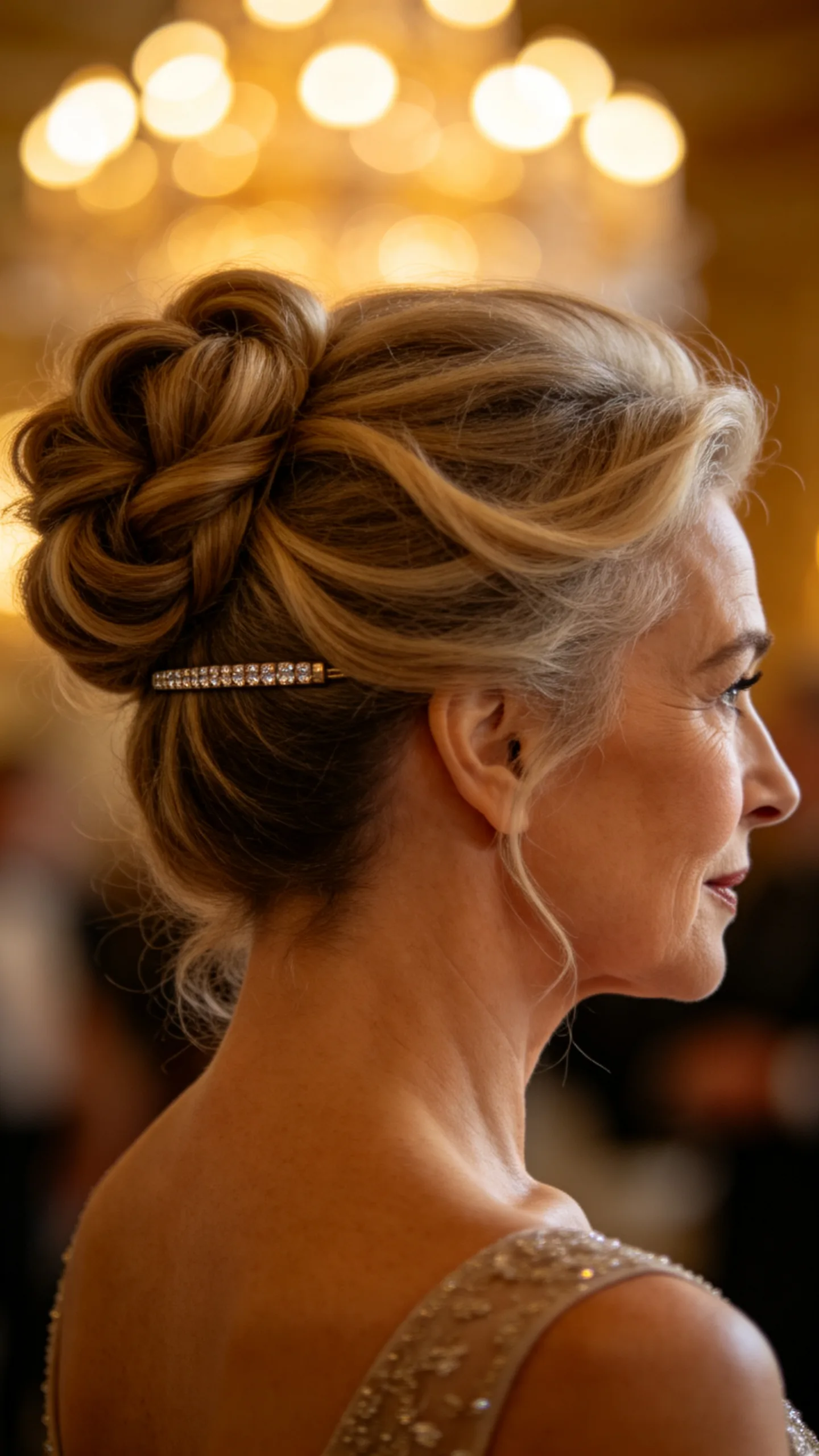 3. Textured Bun for Fine Hair