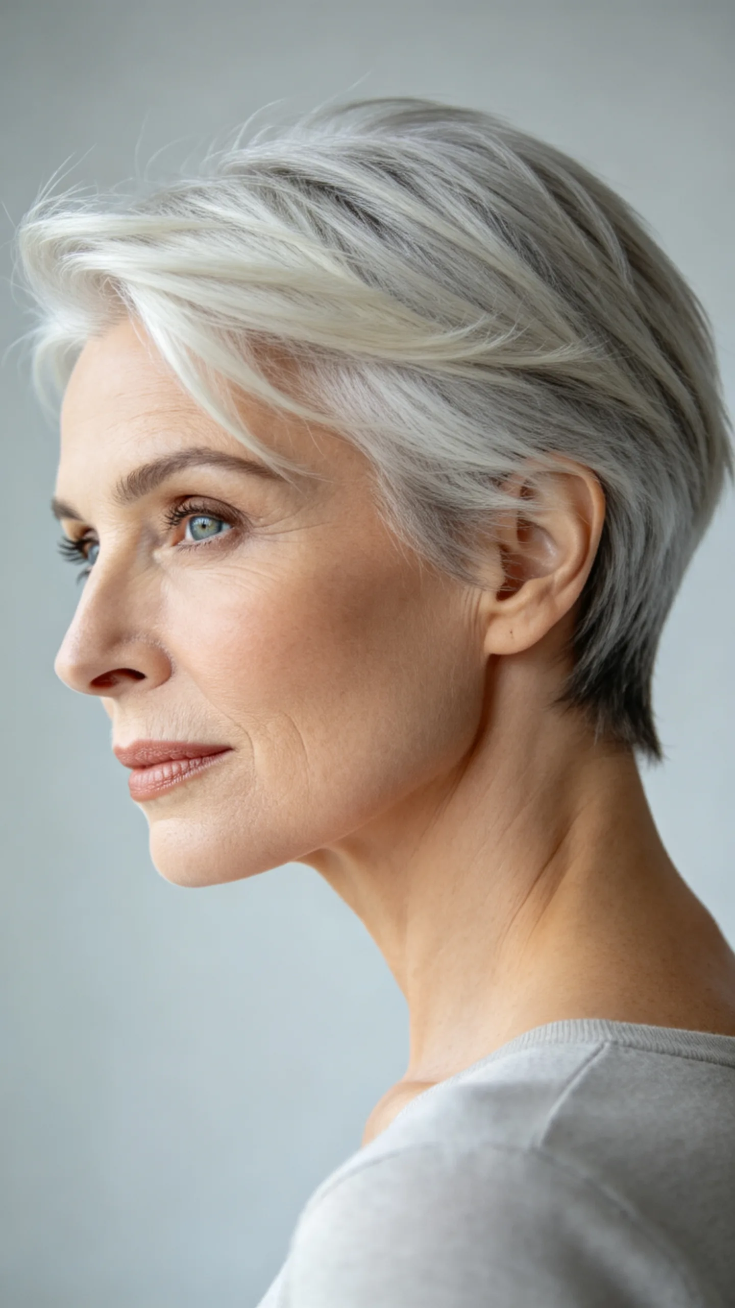 3. Textured Silver Wedge for Fine Hair