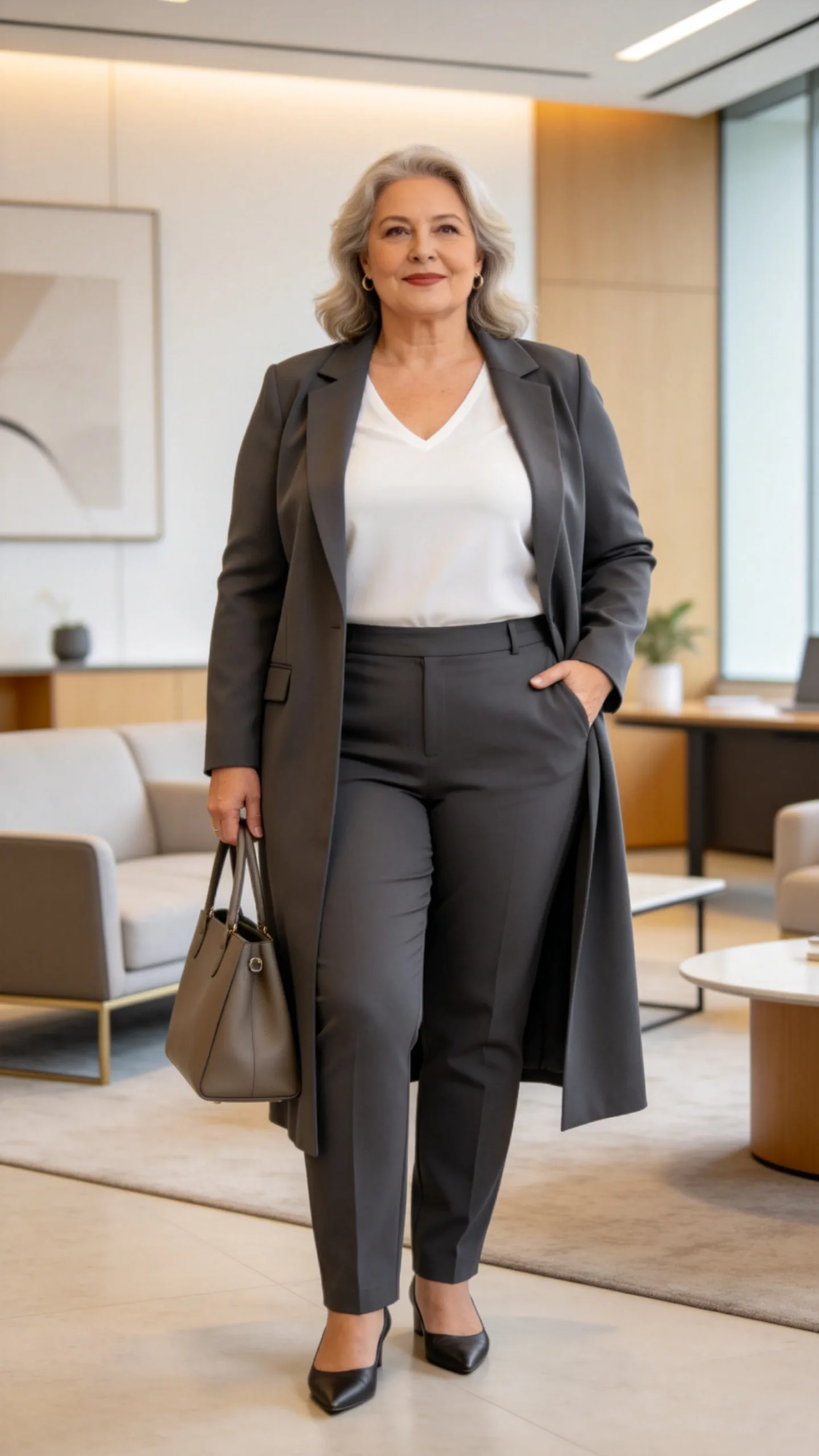 4. Pull-On Trousers With a Longline Blazer