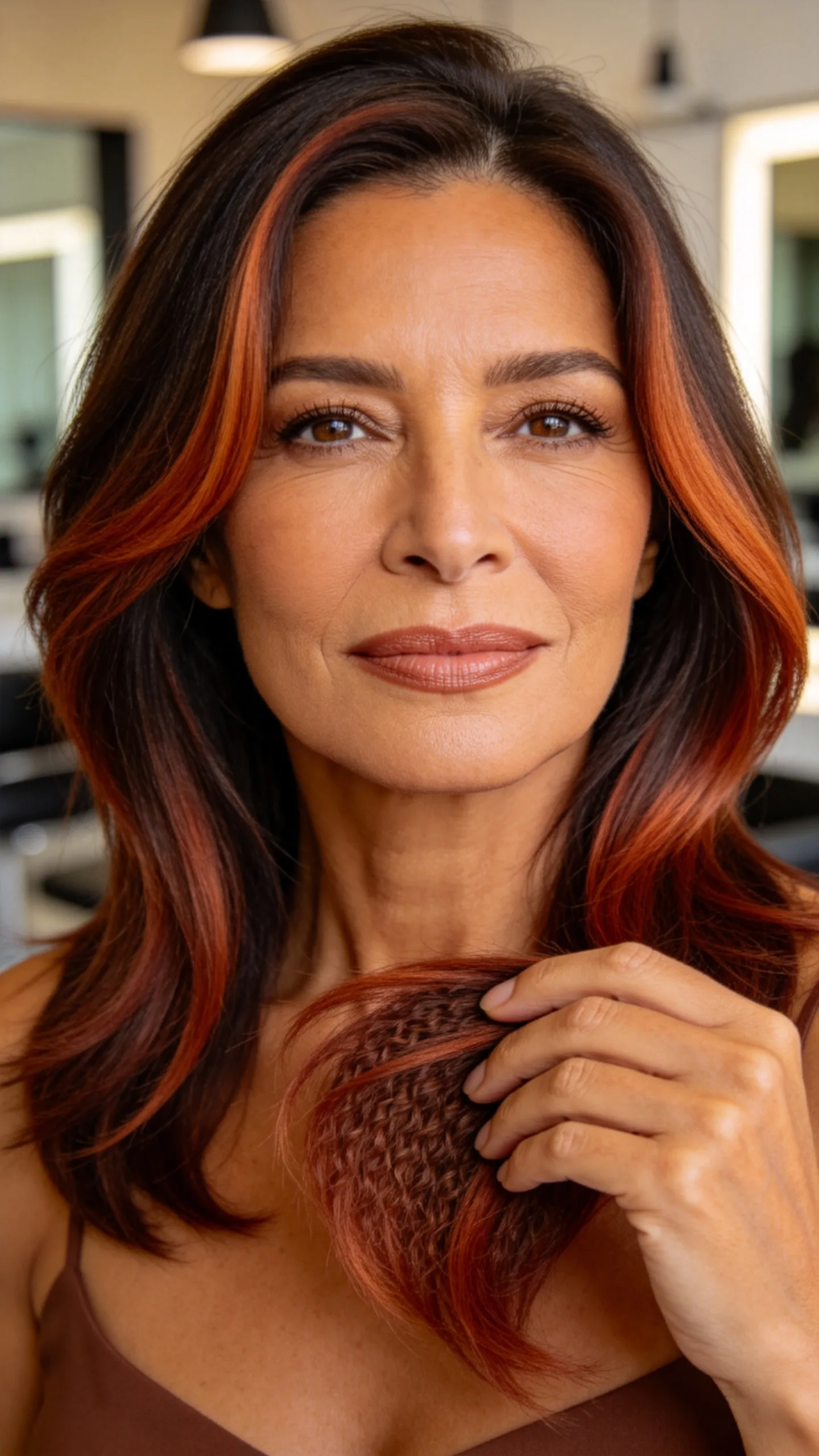 6. Cinnamon Copper Brown for Warm Olive Skin