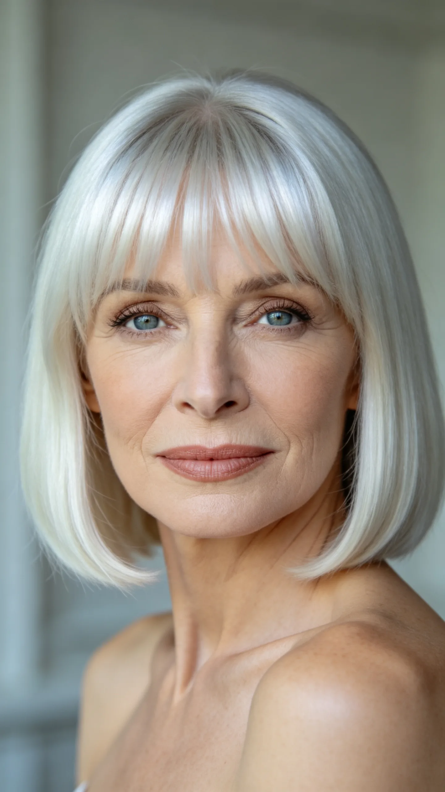 6. White-Platinum French Bob