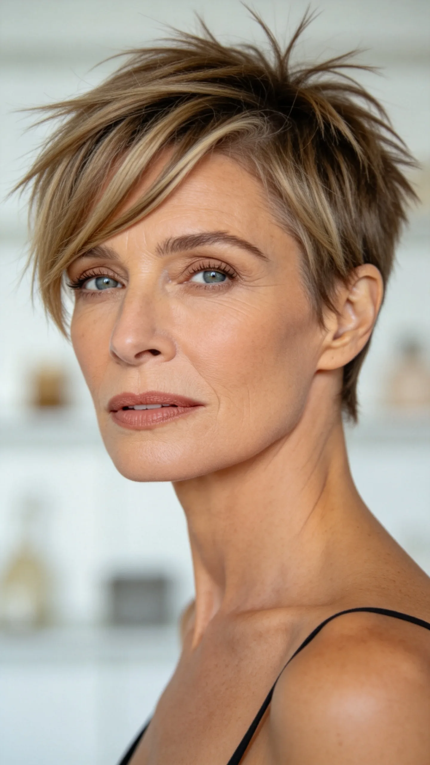 7. Choppy Pixie with Piecey Side Bangs