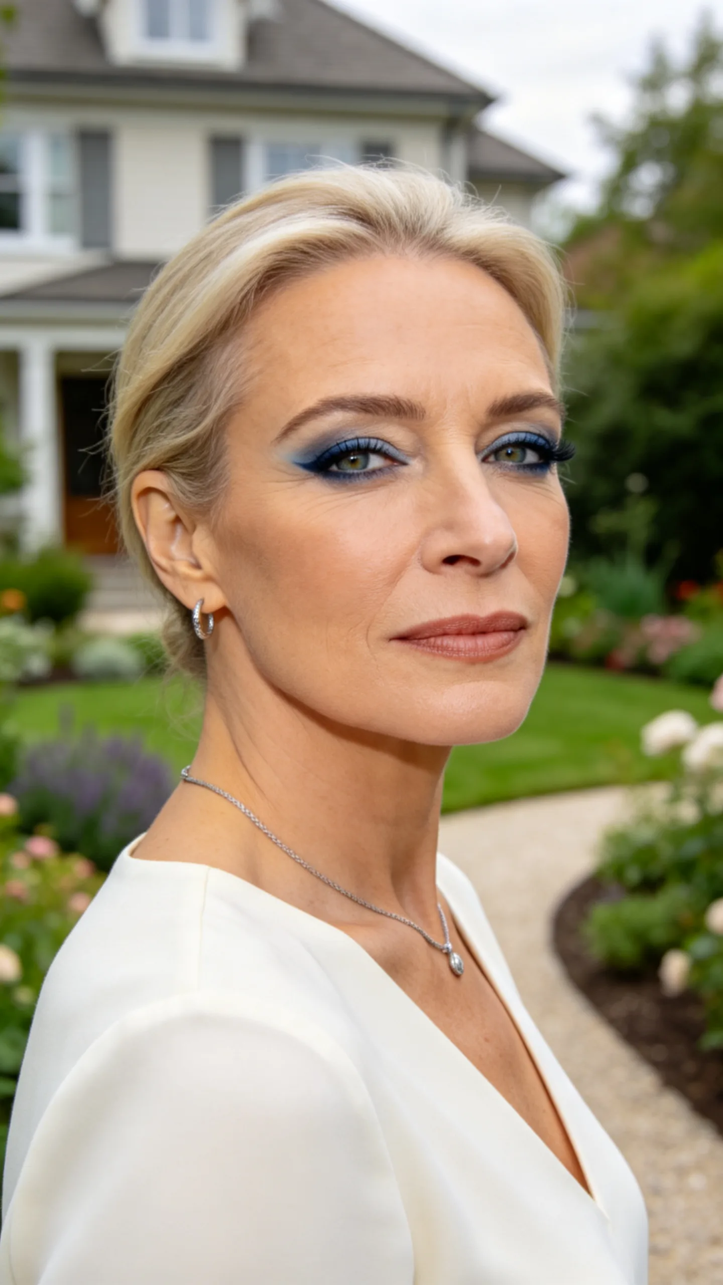 7. Navy Smokey Eye With a Thin Lash Line