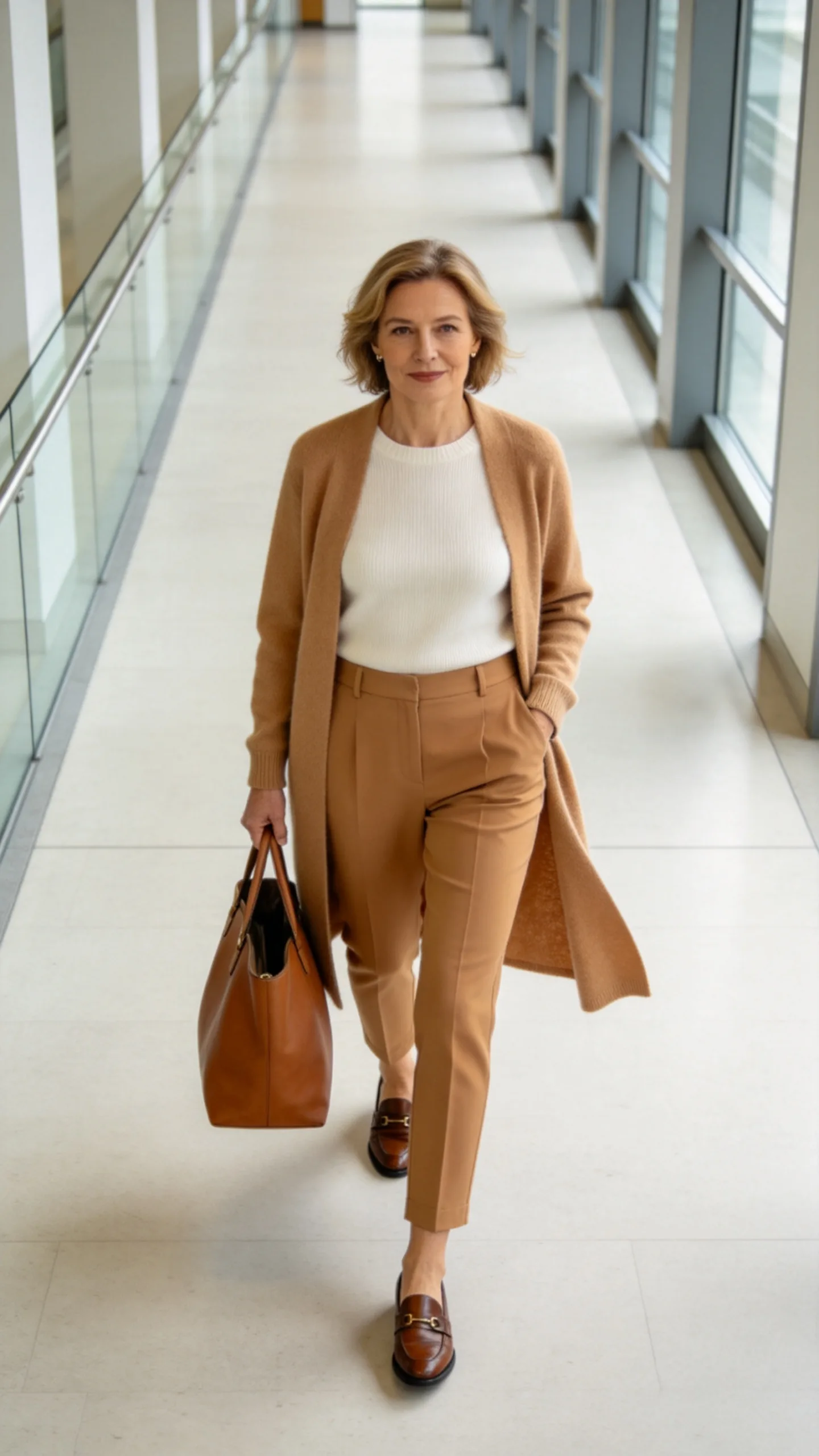 7. Pull-On Pants With a Long Cardigan