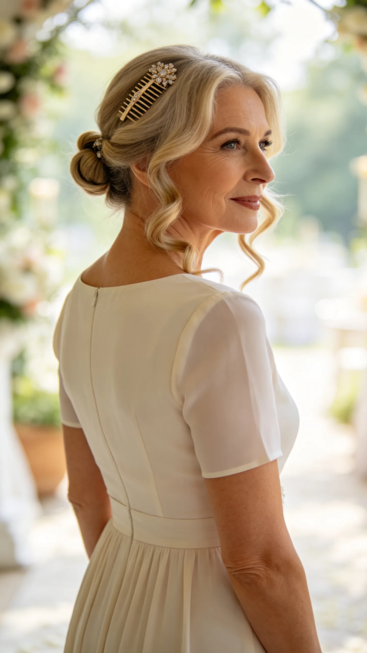 8. Twisted Half-Up Chignon