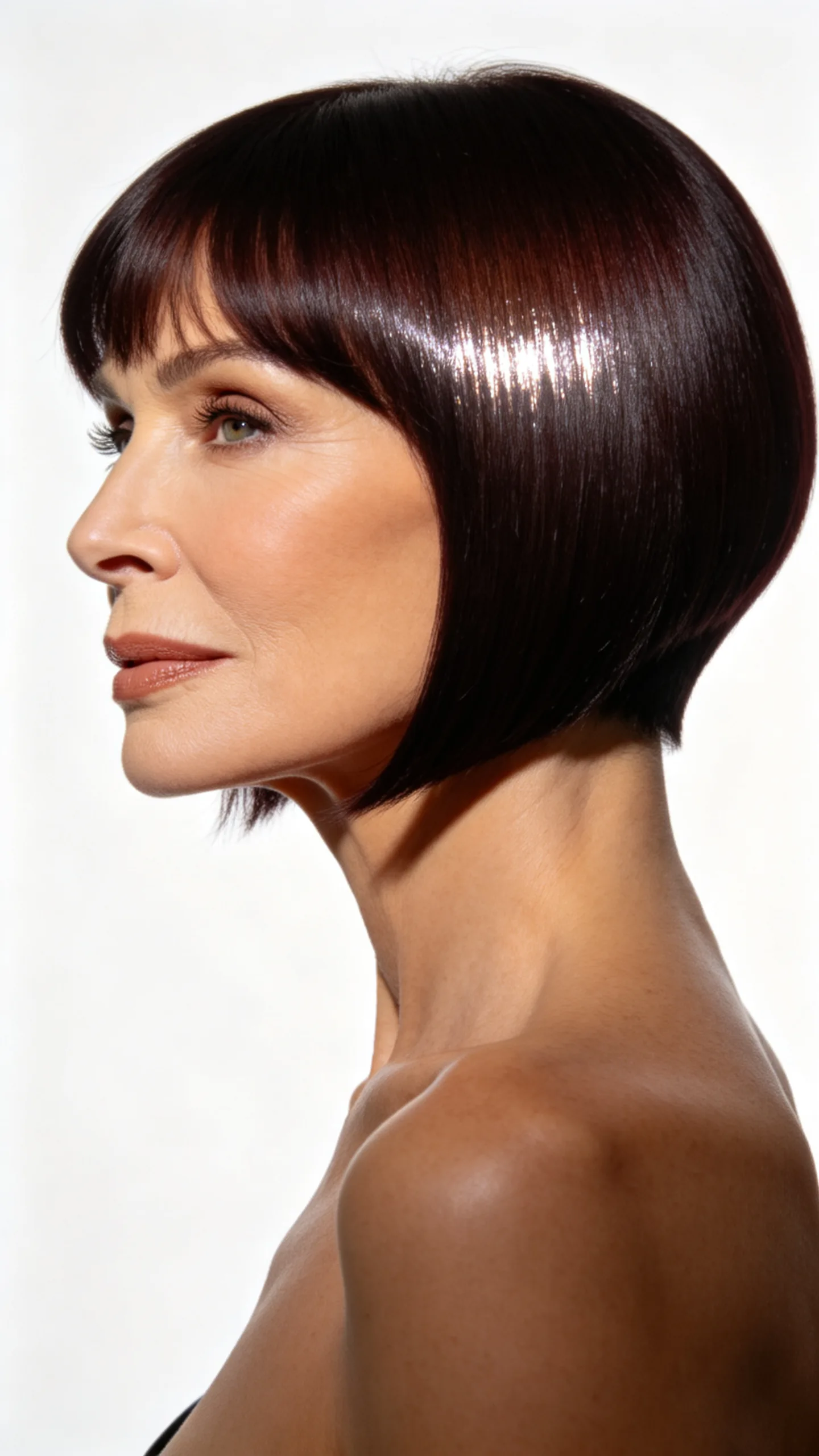 11. Sleek Dark Wedge with Glassy Finish