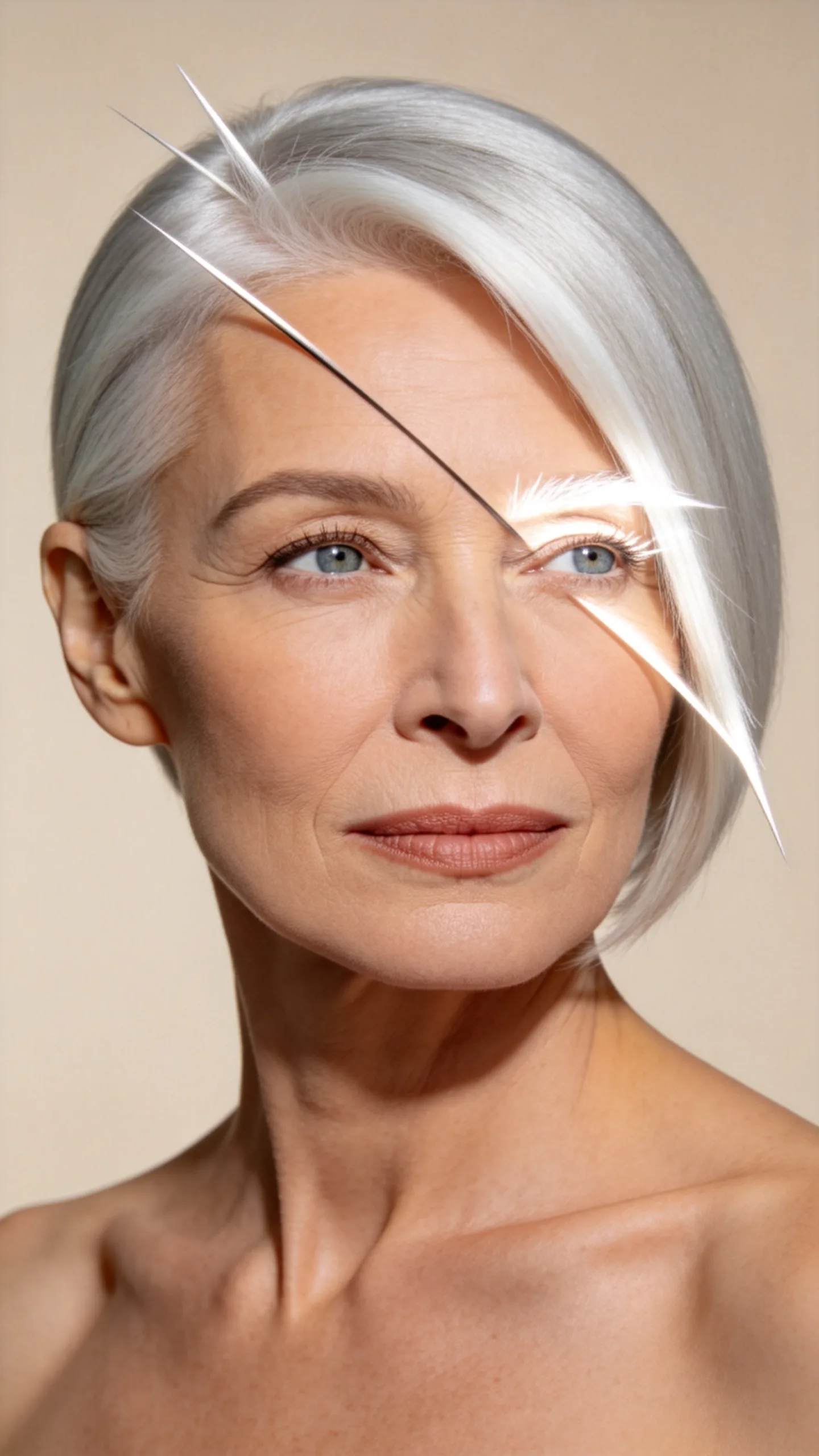 12. Asymmetrical Silver Pixie With Angled Spikes