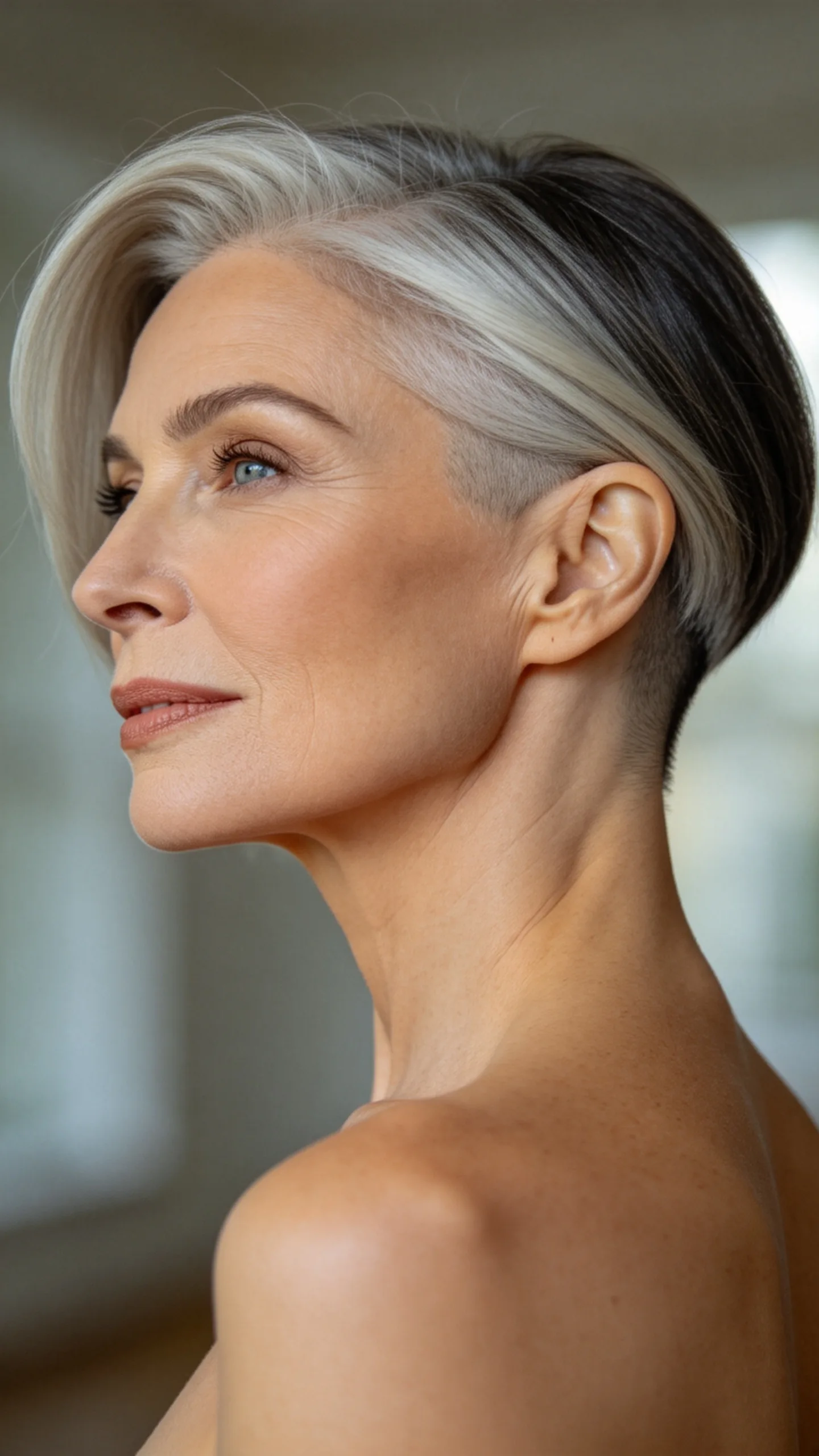 13. Undercut Pixie with a Sweeping Top
