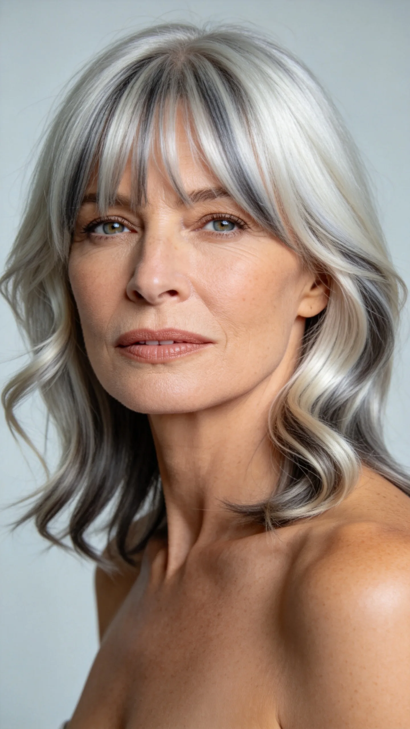 14. Dimensional Platinum Shag With Smoky Lowlights