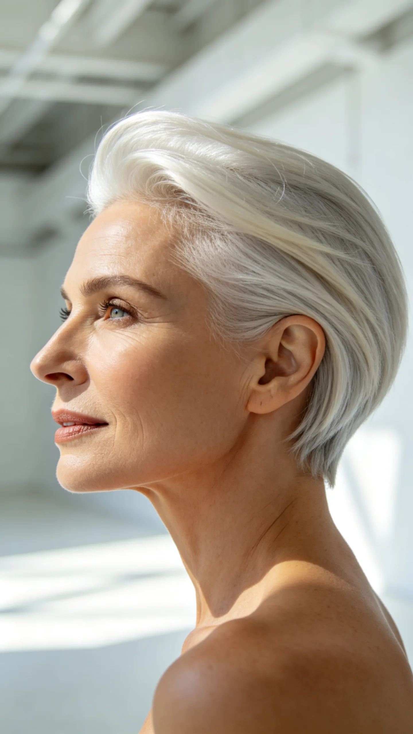 15. Brushed-Back Platinum Pixie With Silver Sides