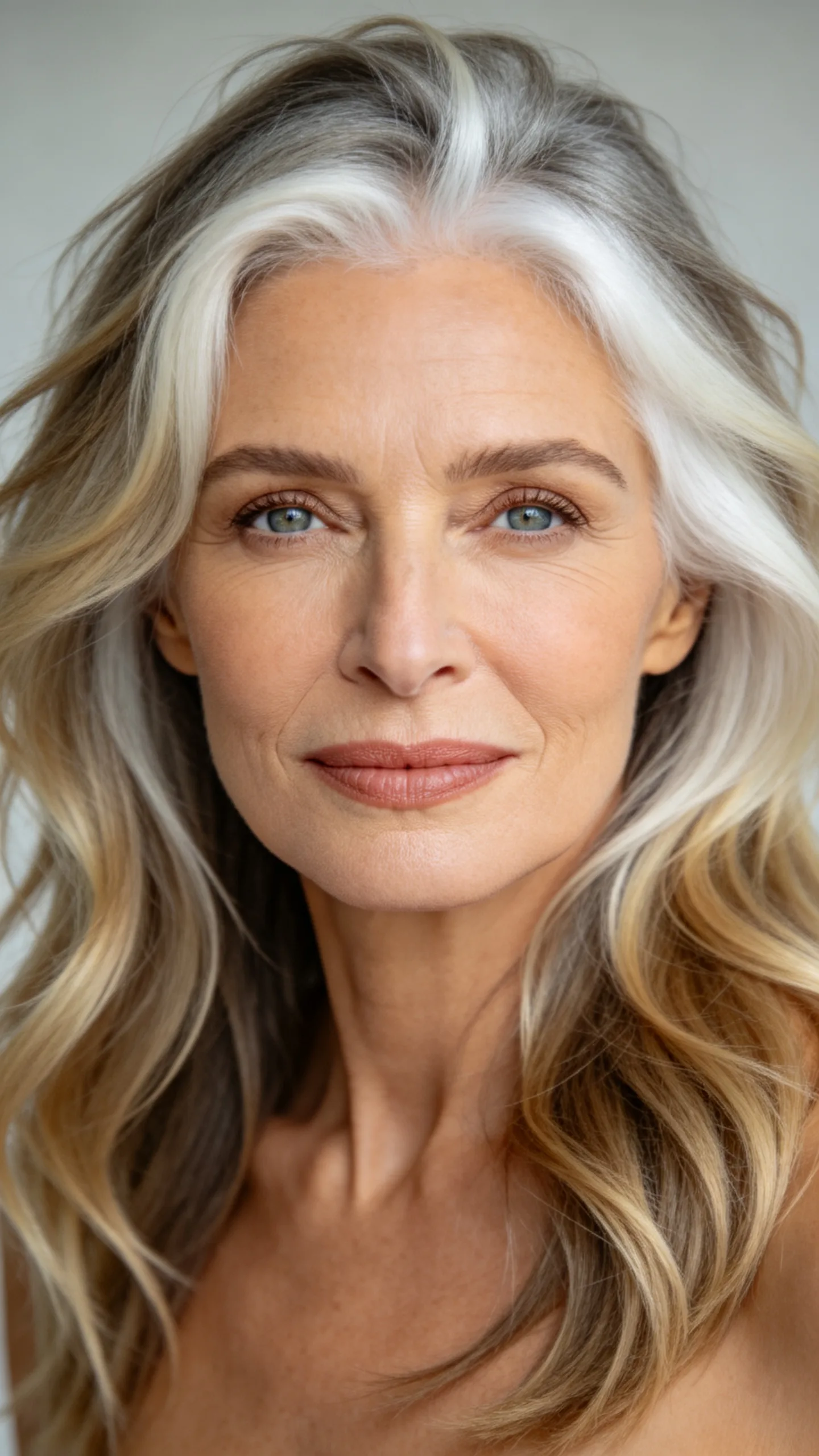 18. Tousled Platinum Layers With a Bright Money Piece