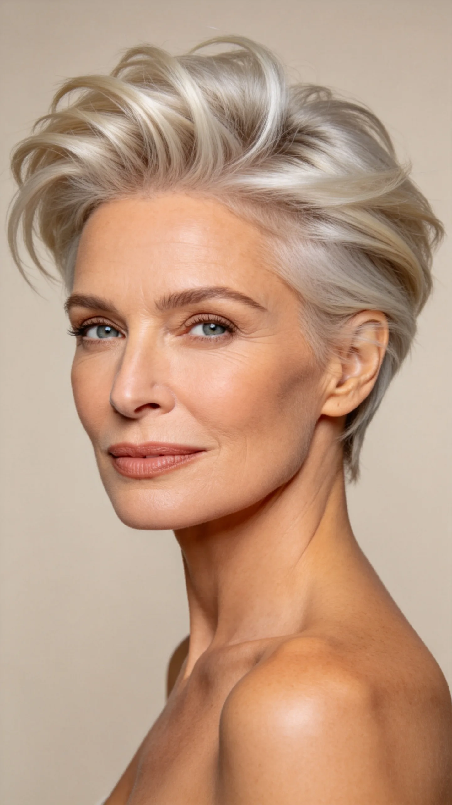 18. Voluminous Pixie with Lifted Face-Framing Layers