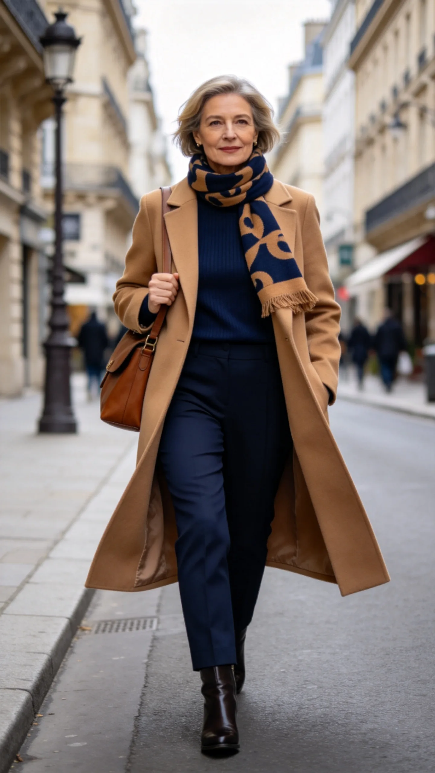 21. Long Coat With a Simple Tonal Base