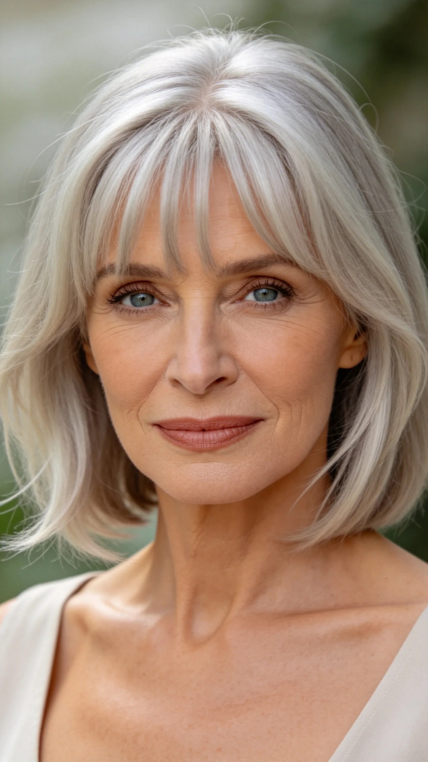 8. Chin-Length Bob With Curtain Fringe