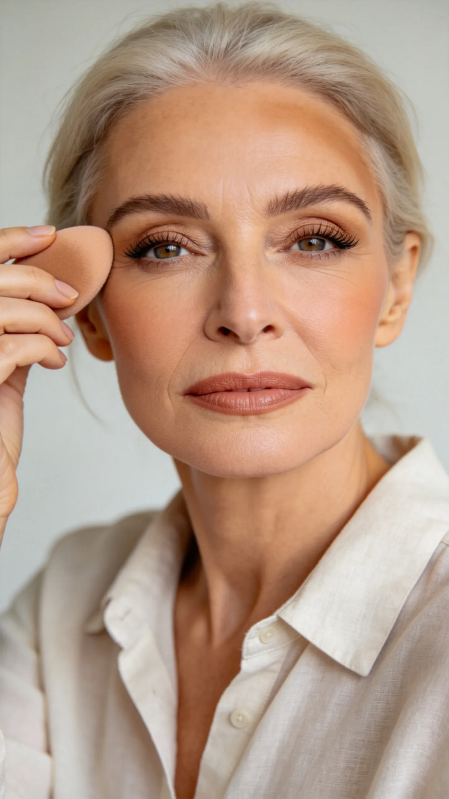 4. Cream Bronzer and Warm Nude Lip