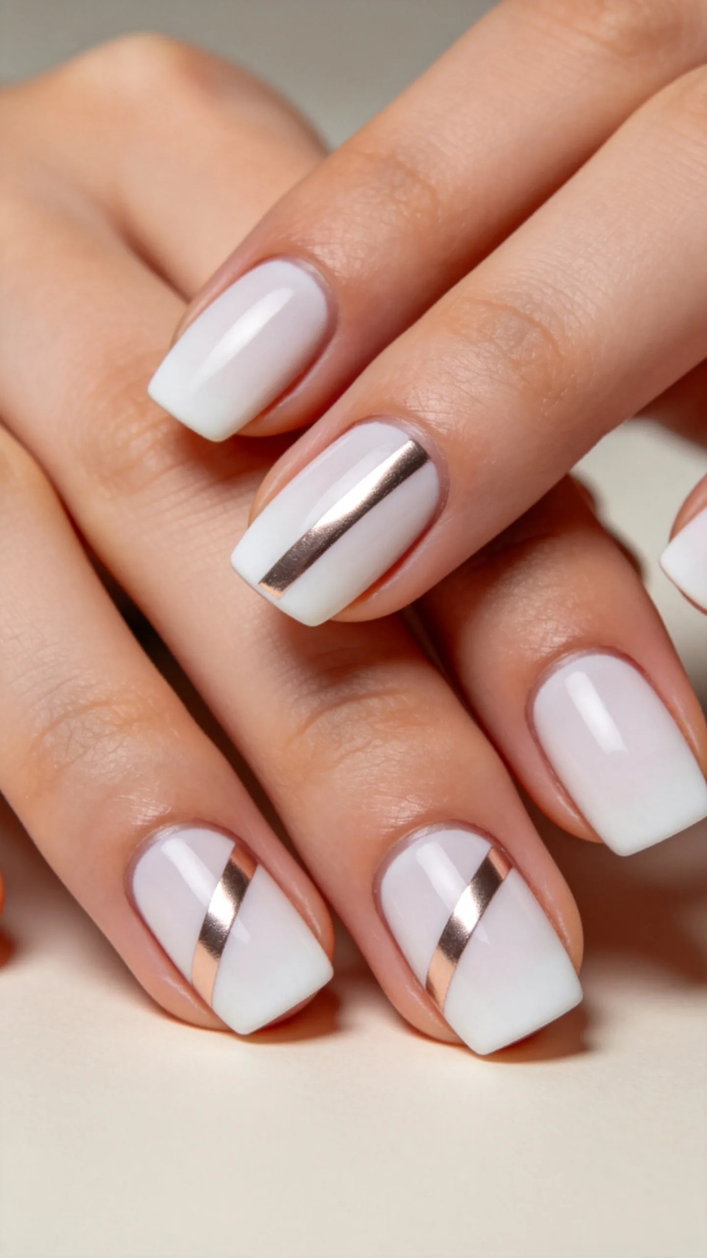10. Minimalist Chrome Stripe on Square Shape