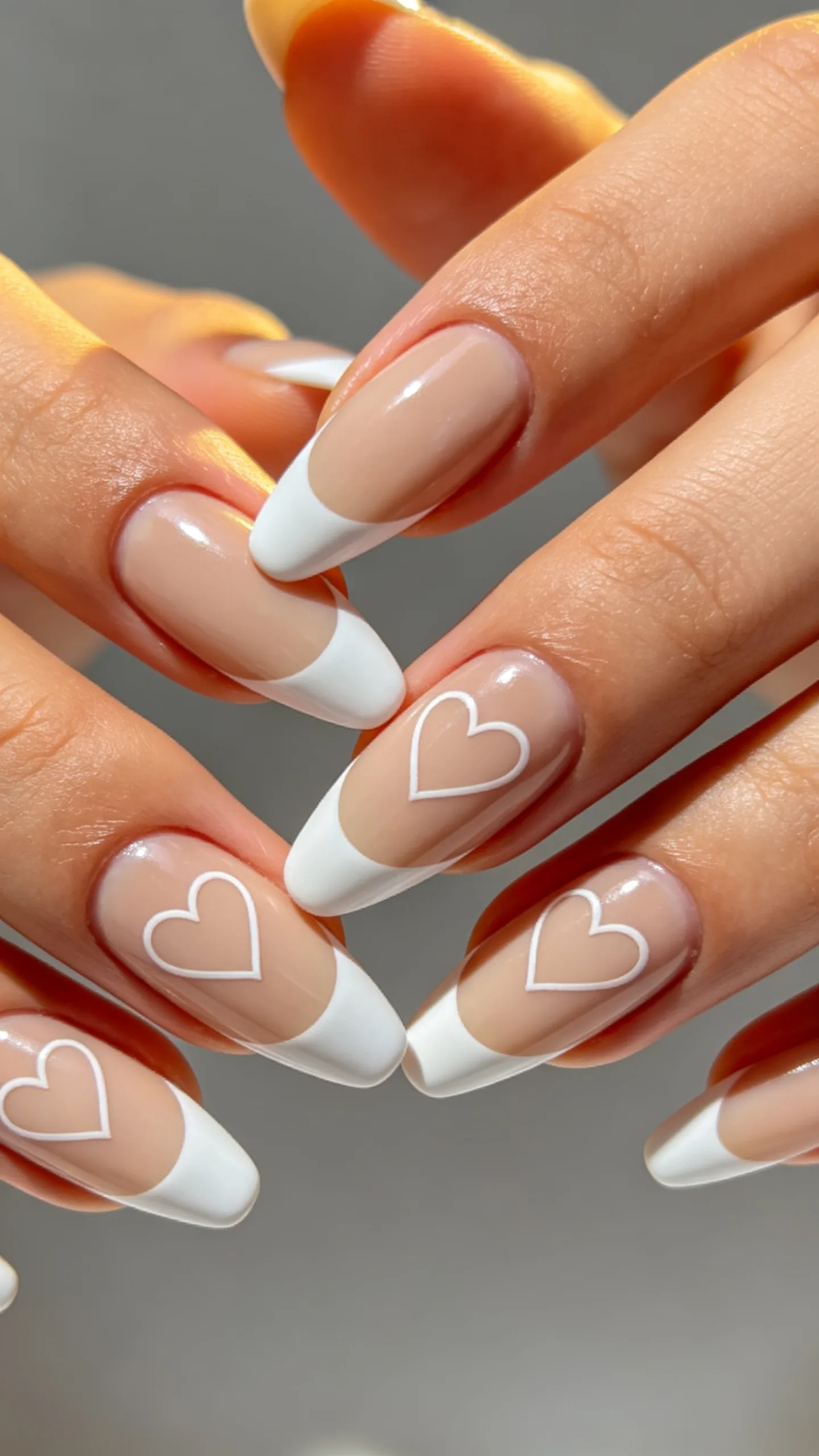 11. Negative Space Hearts on Coffin Shape