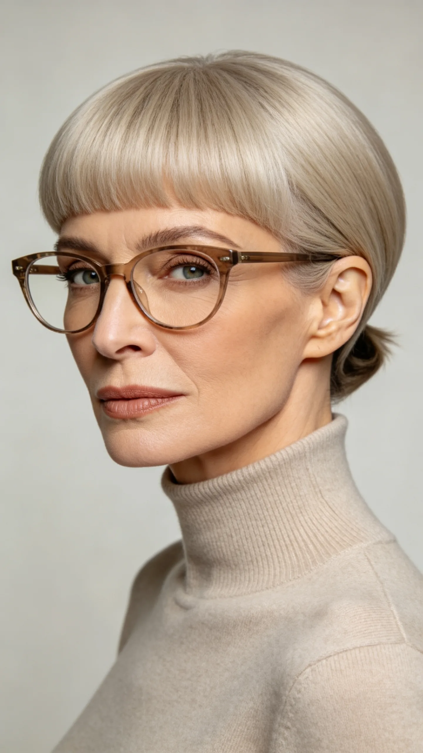 11. Modern Bowl Pixie with Tapered Nape