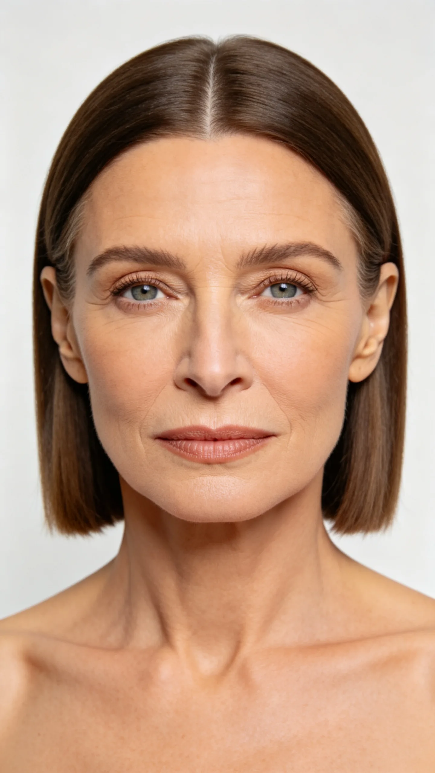 13. One-Length Shoulder Cut With a Center Part
