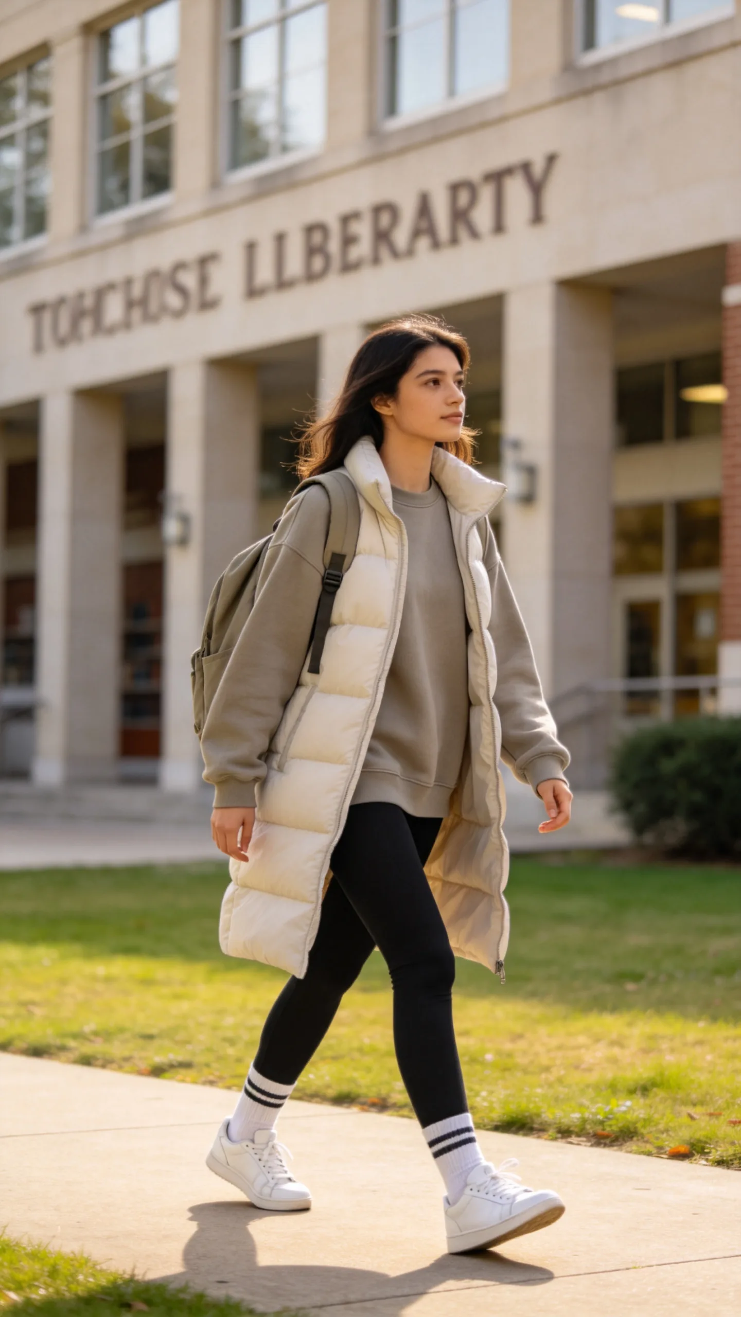 2. Black Leggings With an Oversized Sweatshirt and White Sneakers