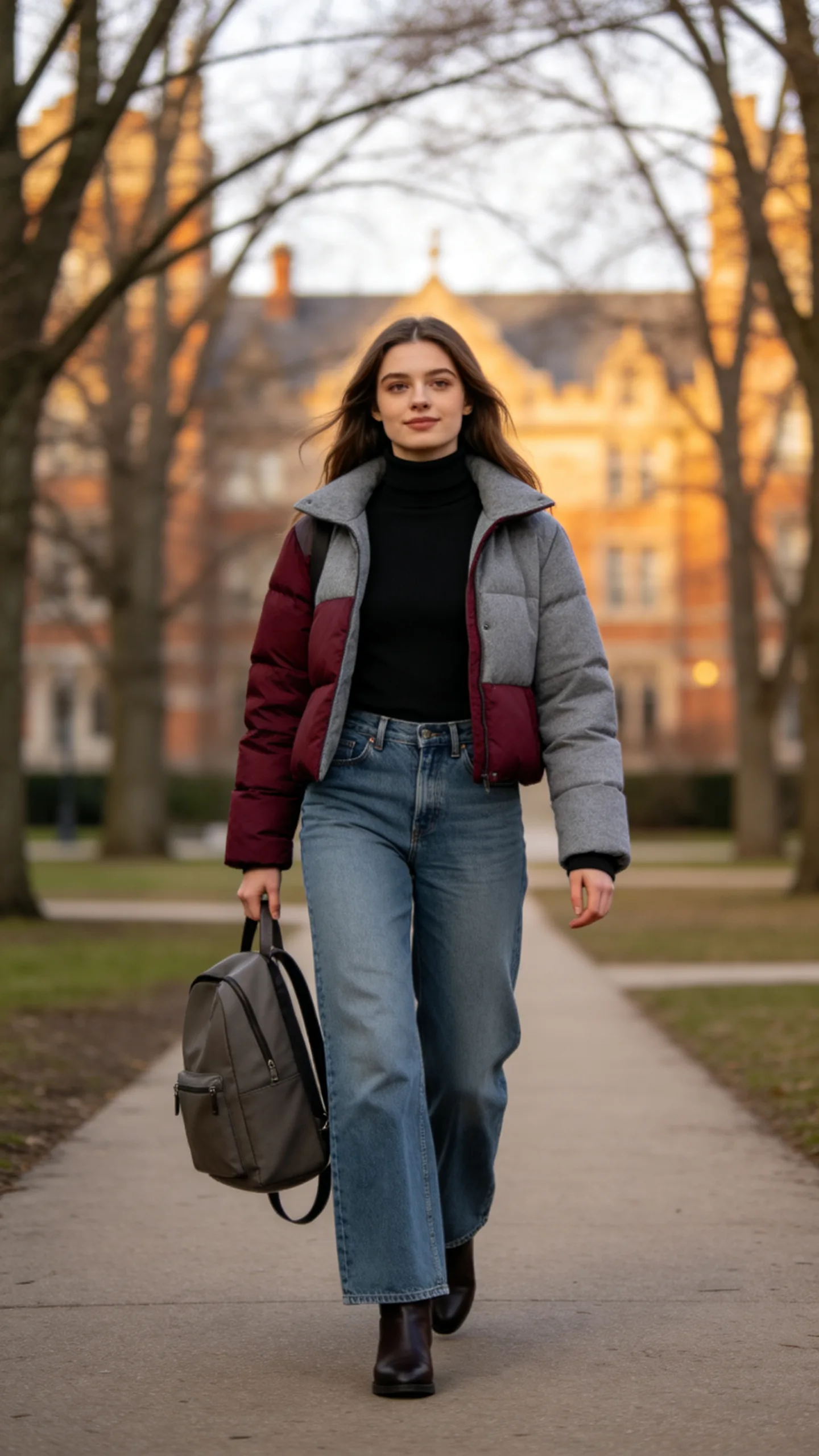 12. Basic Turtleneck With Wide-Leg Jeans and Ankle Boots