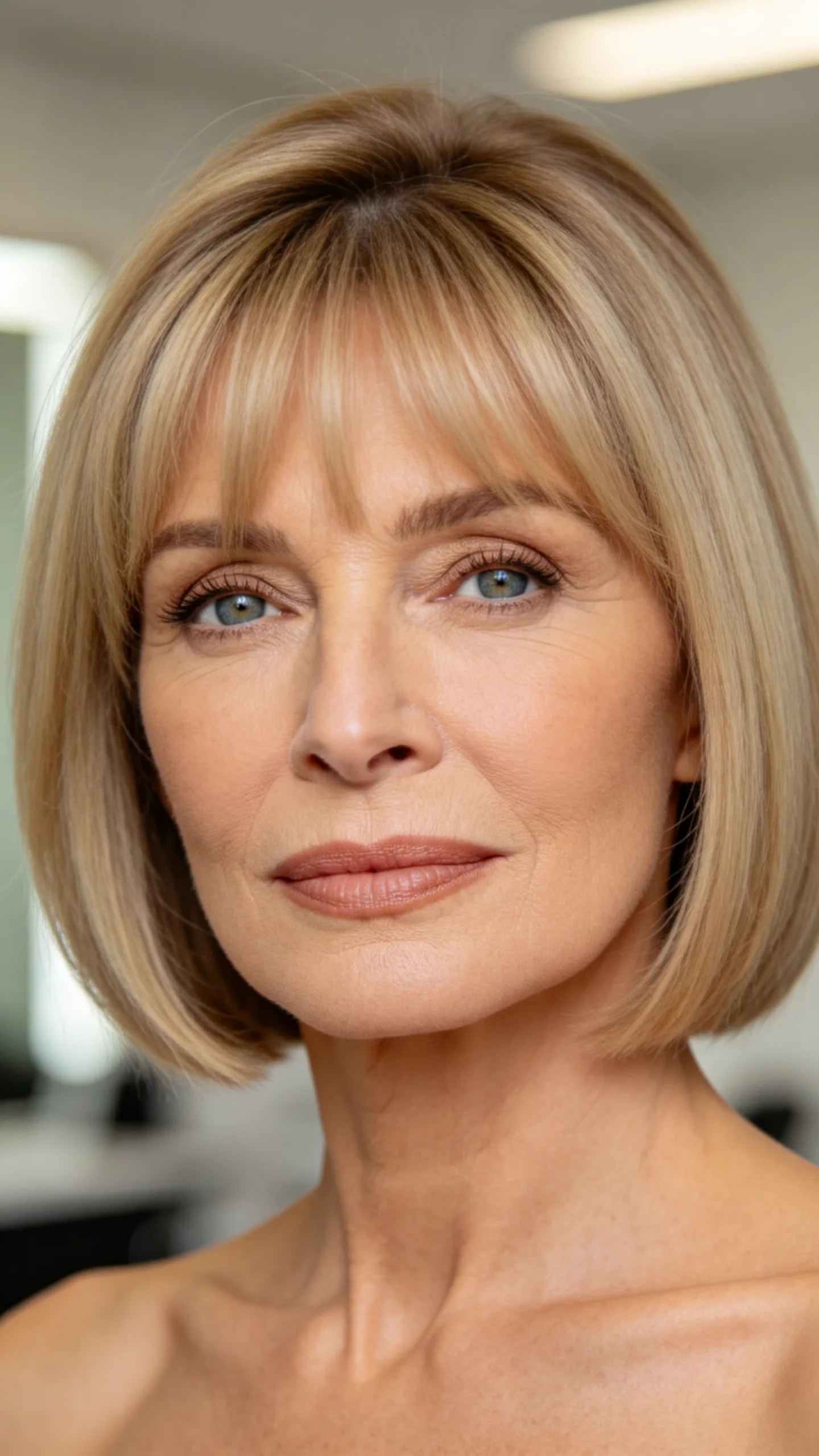 7. Short Layered Bob With Crown Volume