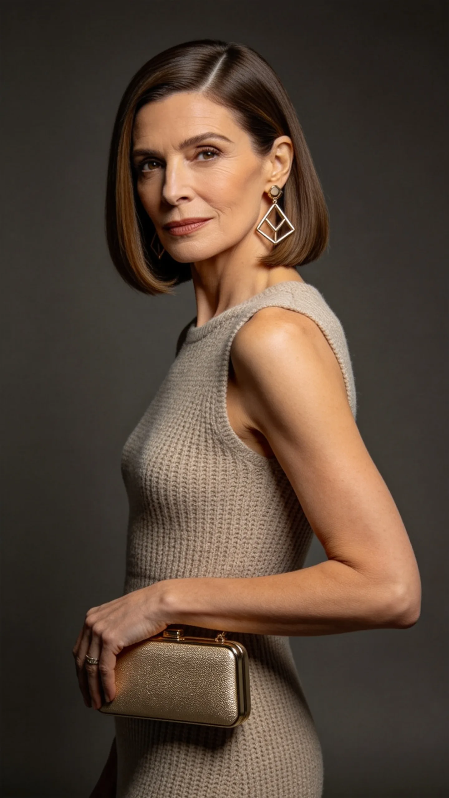 7. Sleek Chin-Length Bob with Deep Side Part