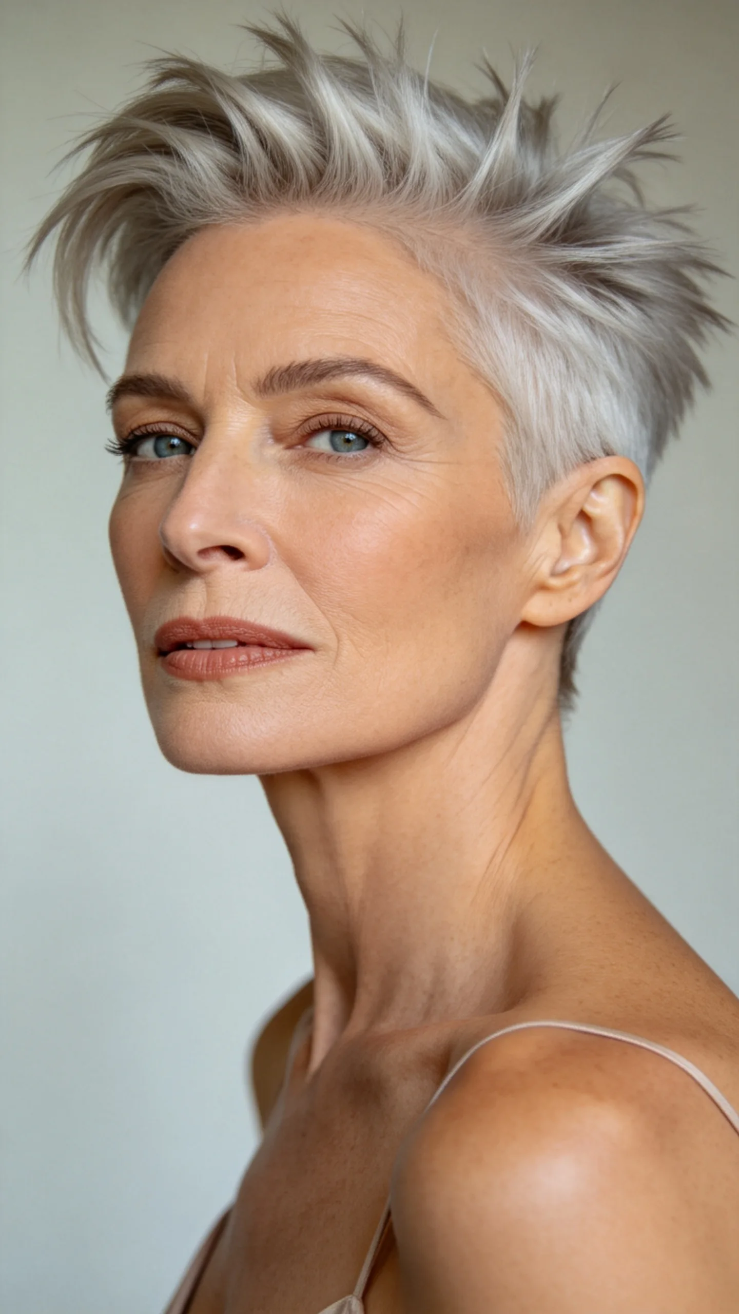 15. Soft Spiky Pixie With Tapered Sides