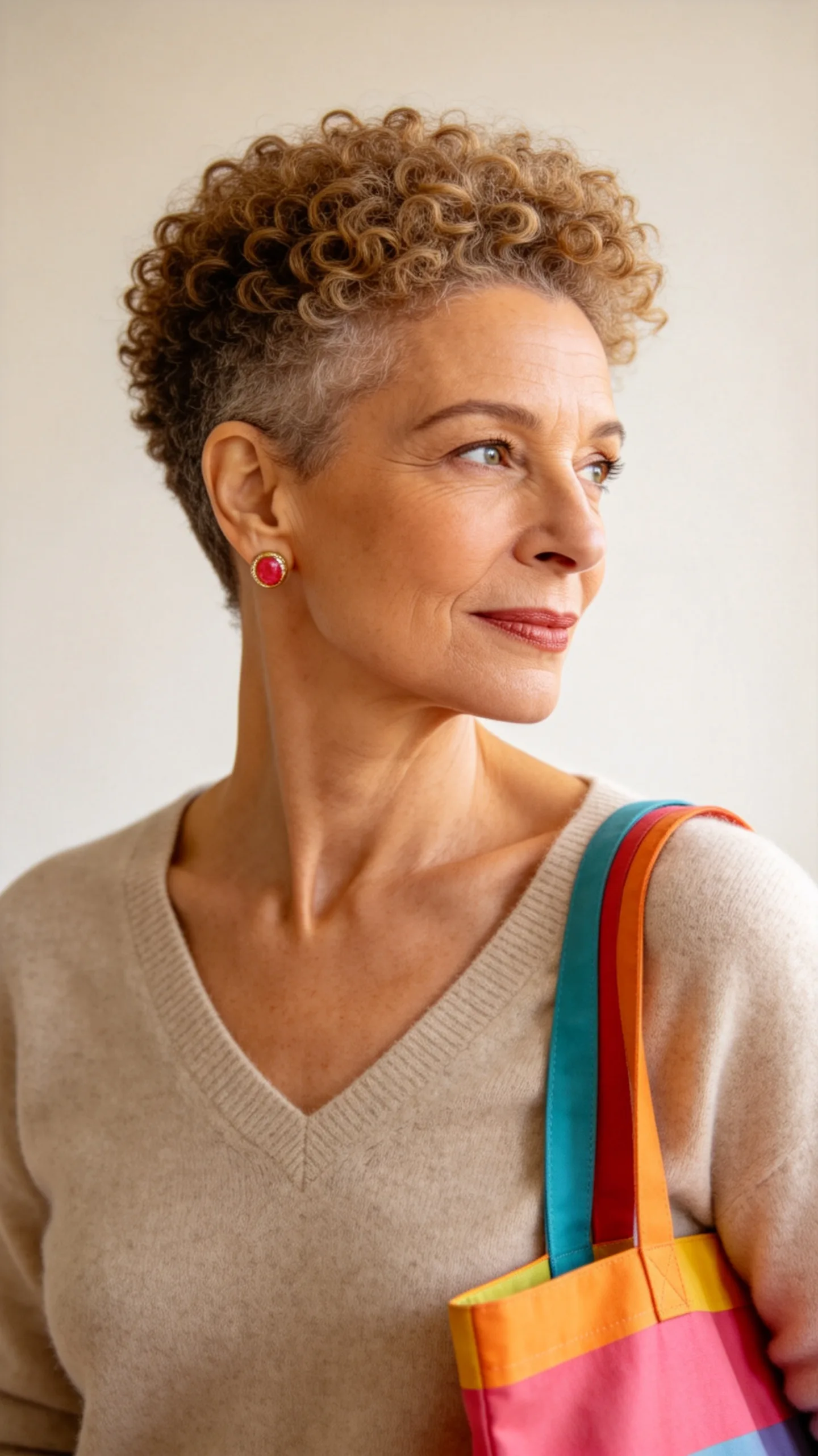 13. Tapered Curly Crop with Full Top