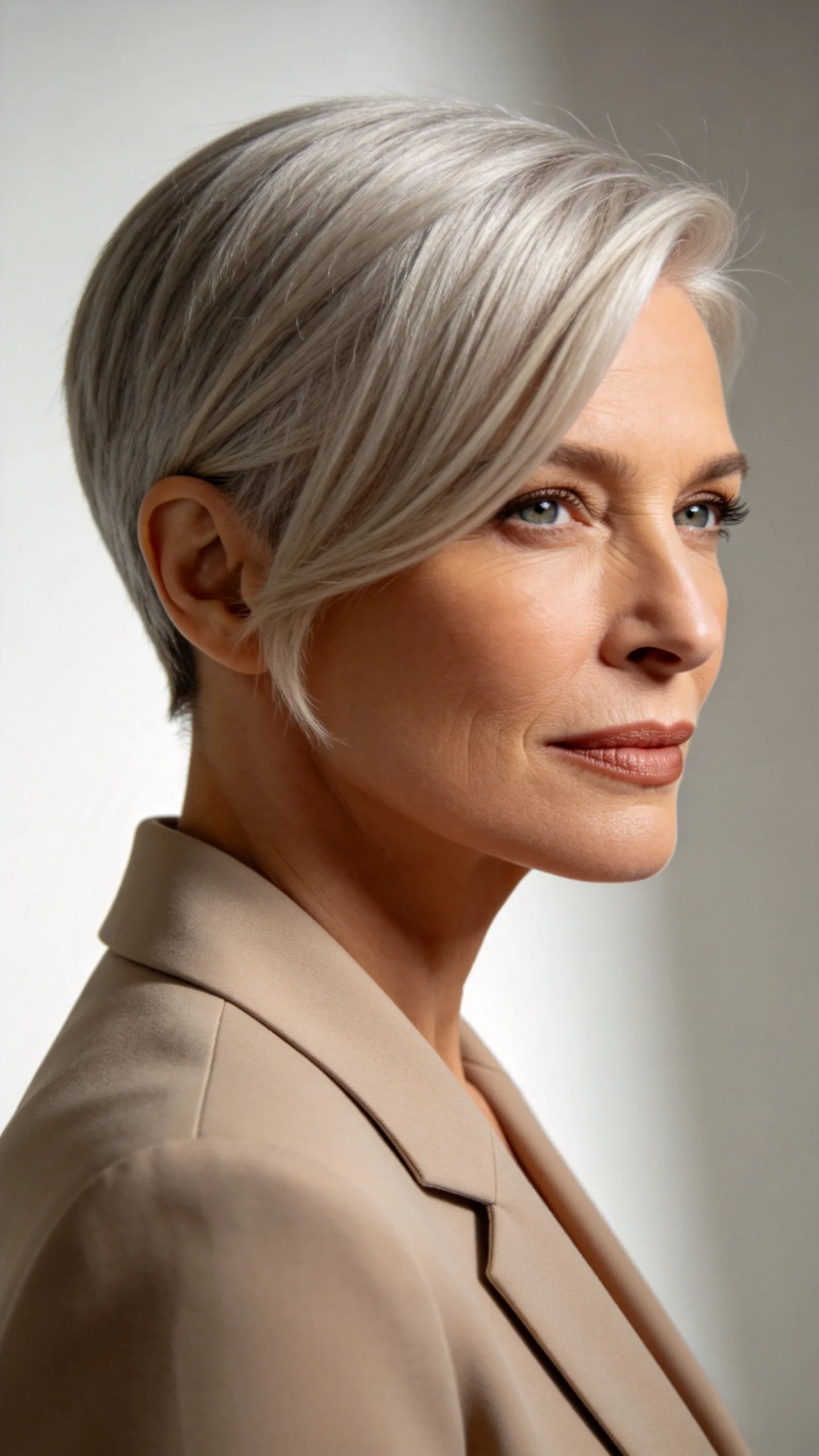 5. Tapered Pixie With Long Side Fringe