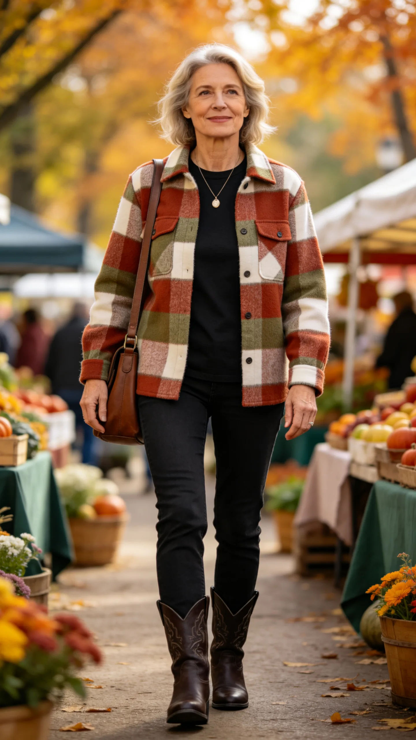 5. Plaid Shirt Jacket With Black Jeans